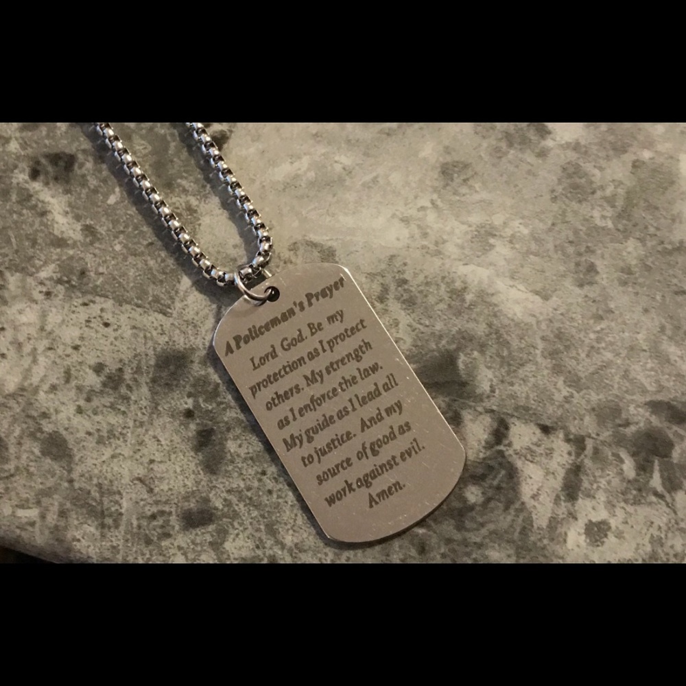 Police Officer Prayer Necklace